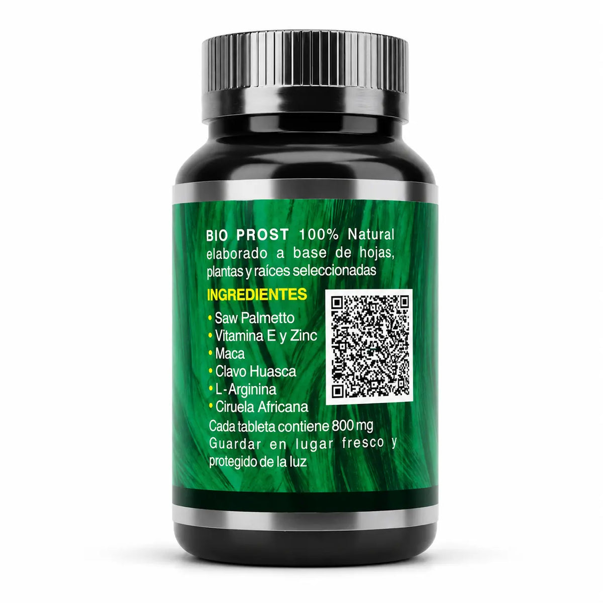 BIO PROST™ – Maca, Ciruela Africana, L-Arginina, Vitamina E, Zinc, Saw Palmetto y Clavo Huasca. Bienestar Prostático, Control Urinario y Vigor Masculino.