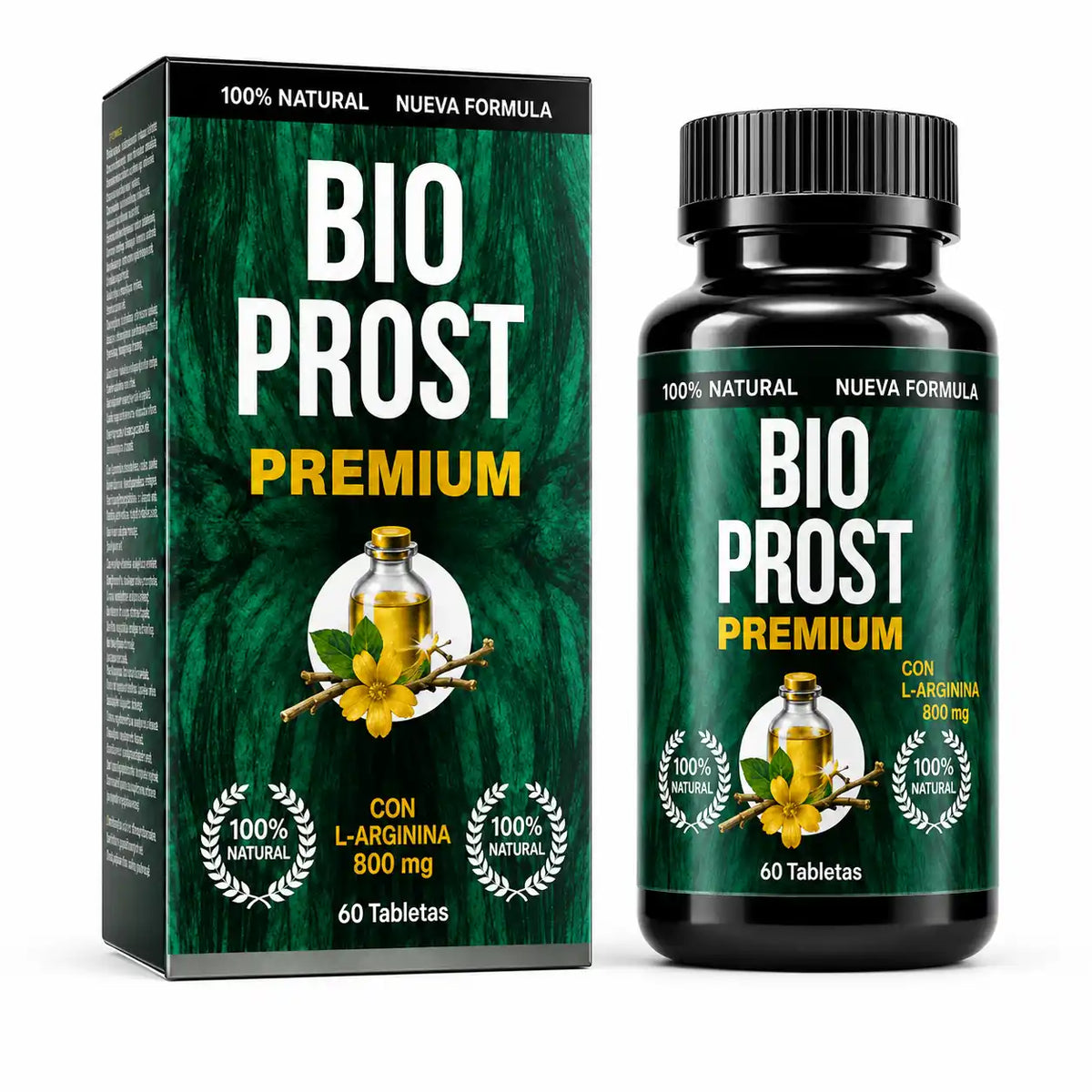 BIO PROST™ – Maca, Ciruela Africana, L-Arginina, Vitamina E, Zinc, Saw Palmetto y Clavo Huasca. Bienestar Prostático, Control Urinario y Vigor Masculino.
